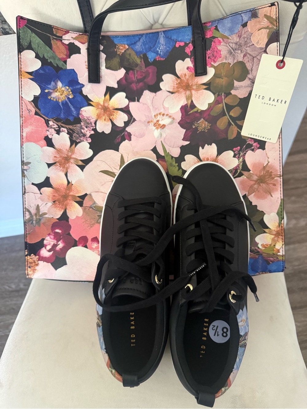 Ted Baker Botanical Tote + Matching Sneakers Set 🌸 NEW